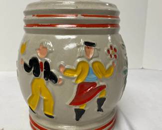 Redwing Pottery Dancing Peasants Cookie Jar