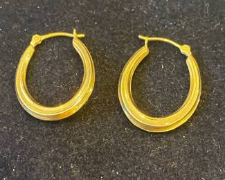14 K Gold Hoop Earrings