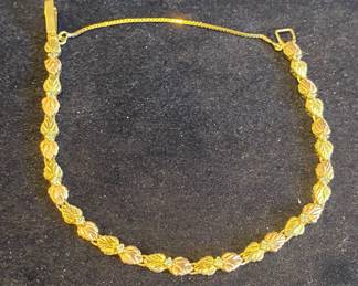 10 K Black Hills Gold Bracelet with Stones