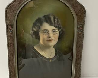 Bubble Curved Glass Picture Frame and Picture