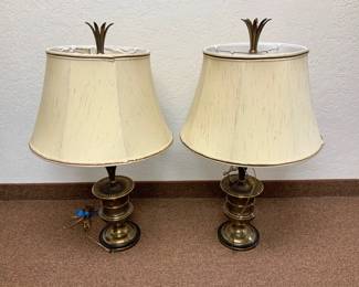 Pair of Palm Leaf Lamps