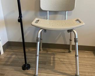 Cane with Four Point Quad Support Tip Bath Chair