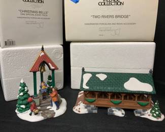 Dept 56 Christmas Bells Two Rivers Bridge
