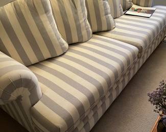 striped sofa