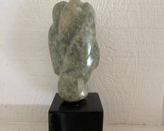 Green marble abstract sculpture