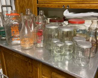 Old milk and cream bottles