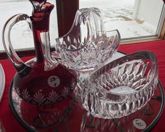 Waterford ( two pieces ) beautiful Chec wine decanter.