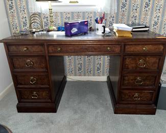 Sleigh Burl Executive Desk