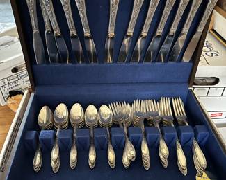 Oneida "Virginian" Sterling Silverware.  12 - 4 Piece Place settings
