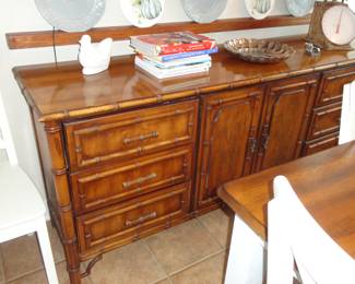 1950's  Vintage Dixie Aloha Bamboo Cabinet