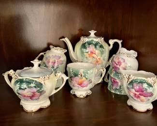 Antique porcelain tea set
