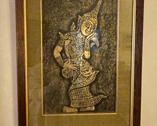 Set of four Thai Temple Rubbings