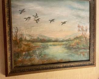 Framed original pastel artwork