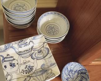 Blue & white dishes