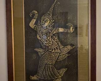 Set of four Thai Temple Rubbings