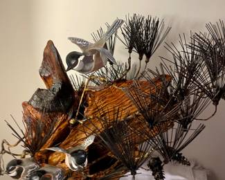 Norman Brumm copper & wood sculpture