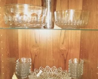 Glass serving dishes