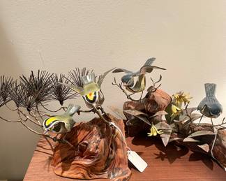 Brumm wood & copper sculptures