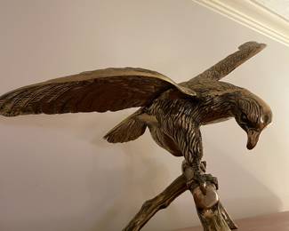 Large Solid brass eagle circa 1950