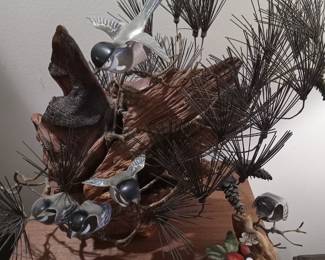 Norman Brumm copper & wood art sculptures