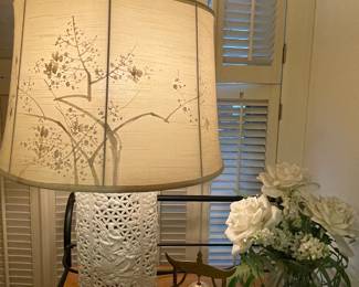 Amazing Asian Lamp and brass bell set