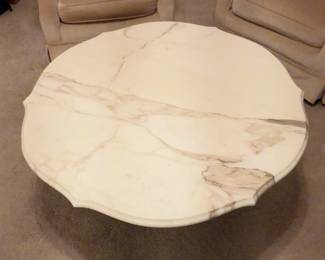 Coffee table with marble top