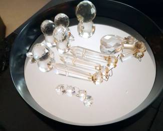 Faceted, crystal balls and a few other crystal pieces
