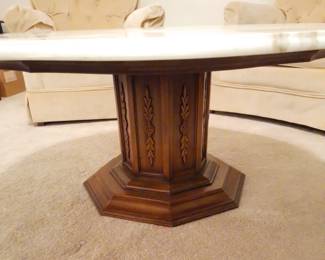 Coffee table with marble top