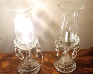 Lighted hurricane lamps