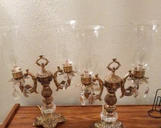 Antique lamps that have been professionally rewired, in excellent condition.