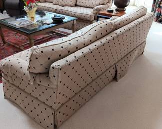 Vintage Henredon upholstered sofa with diamond dot pattern, very good condition, 81"L x 34"W. Was *$685.00 now only $400.00.