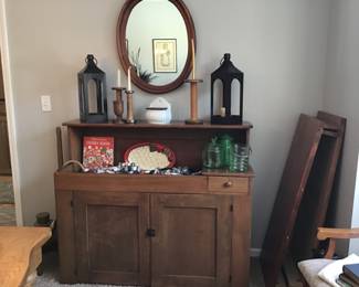 Wonderful primitive dry sink, lots and lots cookie cutters