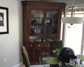Primitive beautiful large corner cabinet 