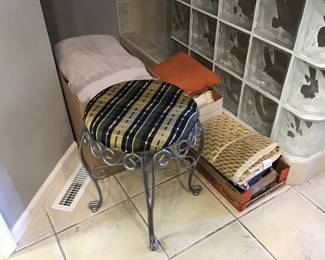 Stool and towels