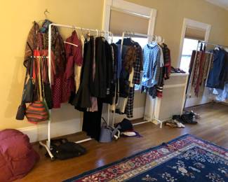 Selection of ladies clothing with a few vintage pieces