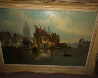 Large 19th c. German oil on canvas