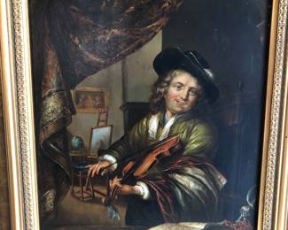 Oil on panel with description in the next photo