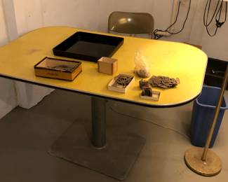 Vintage restaurant table
