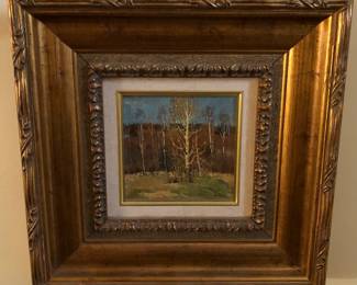 Oil on canvas signed on back jn next picture
