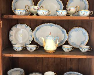Set of hand painted China passed down in my clients family and painted by her grandmother (looking for a loving home)
