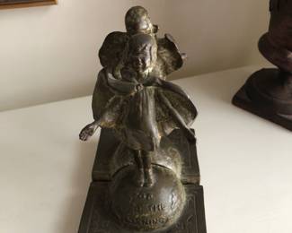 Laura Archibald Pompeian bronze bookends