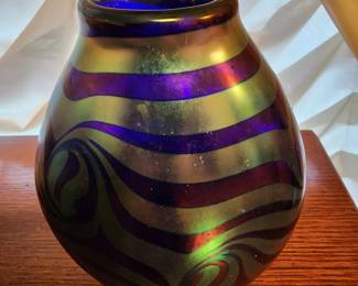 Another Beautiful Vintage Art Glass Vase - Signed