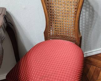 Antique High Back Chairs - Brass Handles