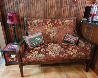 Antique High Back Couch 