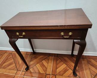 Mahogany Entry Table - Folds out to Game Table