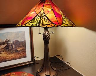 Vintage Stain Glass Lamp - We have 2