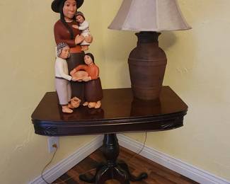 Antique Small Mahogany Table - Folds out to Game Table