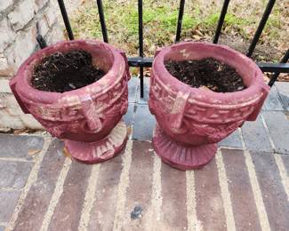 Pair Concrete Planters - We have lots more to post!