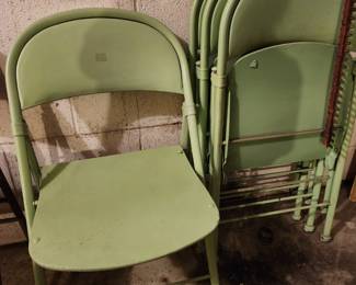 Set of 4 Wooden Folding Chairs