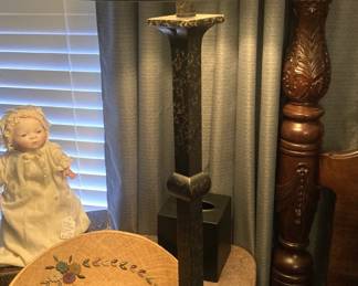 One of two matching lamps